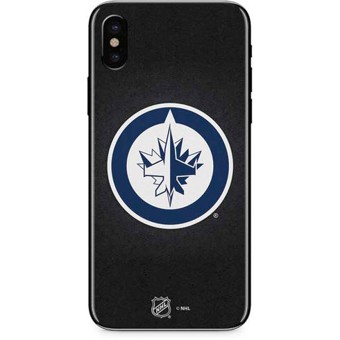 NHL Winnipeg Jets Black Background iPhone XS Skin