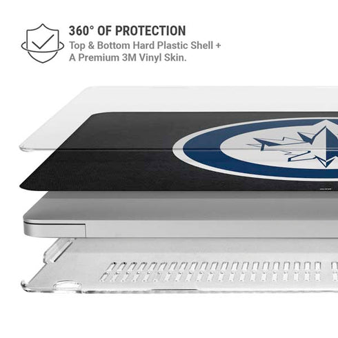 NHL Winnipeg Jets Black Background MacBook Pro 16in (2019-20) Case plus Skin