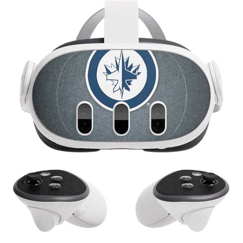 NHL Winnipeg Jets Black Background Meta Quest 3 Skin