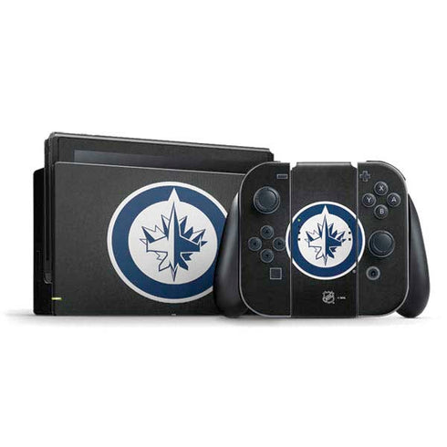 NHL Winnipeg Jets Black Background Nintendo Switch Bundle Skin