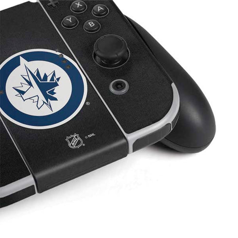 NHL Winnipeg Jets Black Background Nintendo Switch OLED (2021) Skin