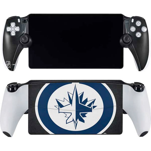 NHL Winnipeg Jets Black Background PlayStation Portal Remote Player Skin