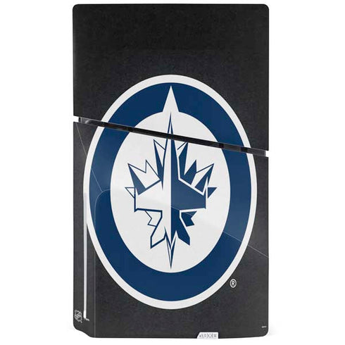 NHL Winnipeg Jets Black Background PS5 Slim Disk Bundle Skin