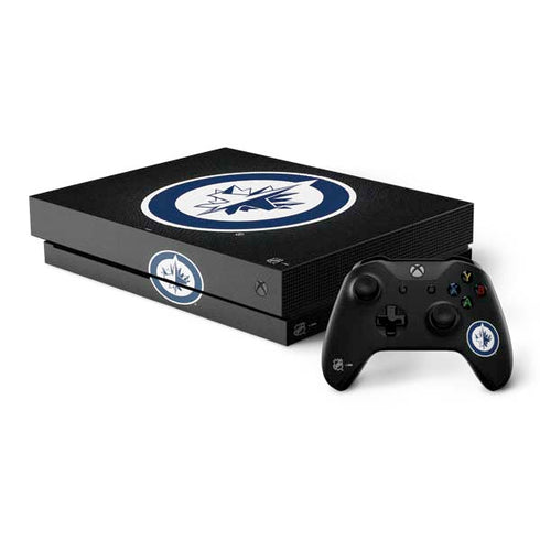 NHL Winnipeg Jets Black Background Xbox One X Bundle Skin