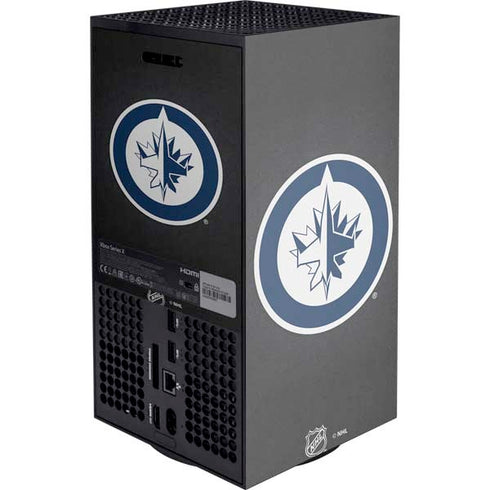 NHL Winnipeg Jets Black Background Xbox Series X Console Skin