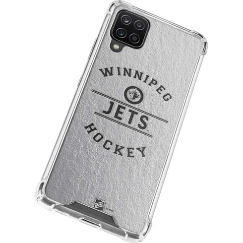 NHL Winnipeg Jets Black Text Galaxy A12 Clear Case