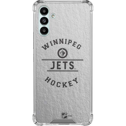 NHL Winnipeg Jets Black Text Galaxy A13 5G Clear Case