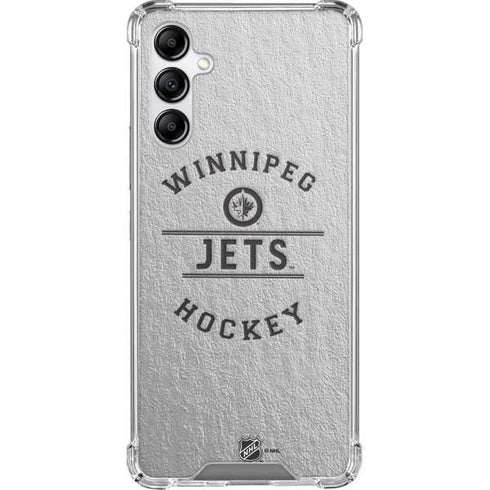 NHL Winnipeg Jets Black Text Galaxy A14 5G Clear Case