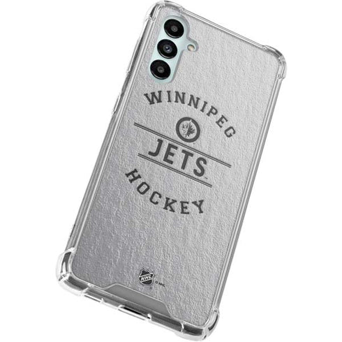 NHL Winnipeg Jets Black Text Galaxy A14 5G Clear Case