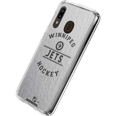 NHL Winnipeg Jets Black Text Galaxy A30 Clear Case