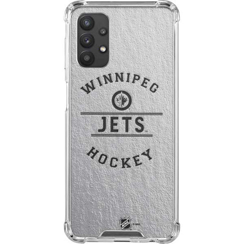NHL Winnipeg Jets Black Text Galaxy A32 5G Clear Case
