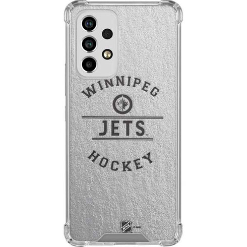 NHL Winnipeg Jets Black Text Galaxy A33 5G Clear Case