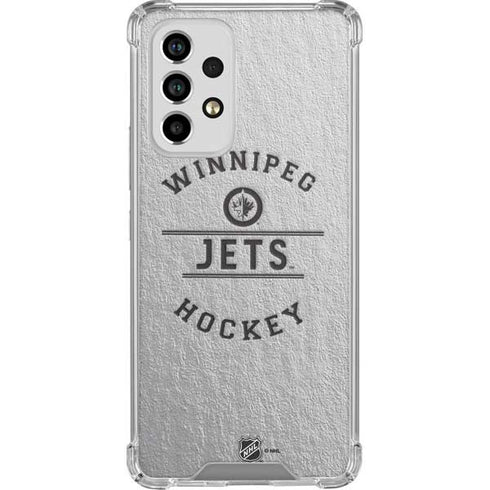 NHL Winnipeg Jets Black Text Galaxy A53 5G Clear Case