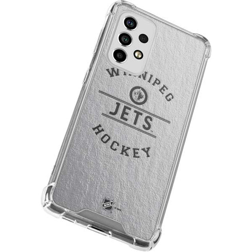 NHL Winnipeg Jets Black Text Galaxy A53 5G Clear Case