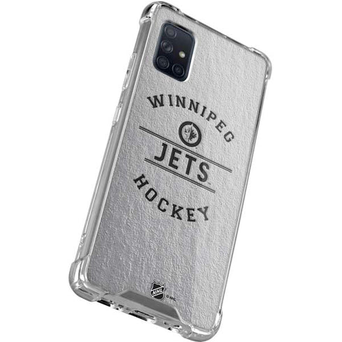 NHL Winnipeg Jets Black Text Galaxy A71 5G Clear Case