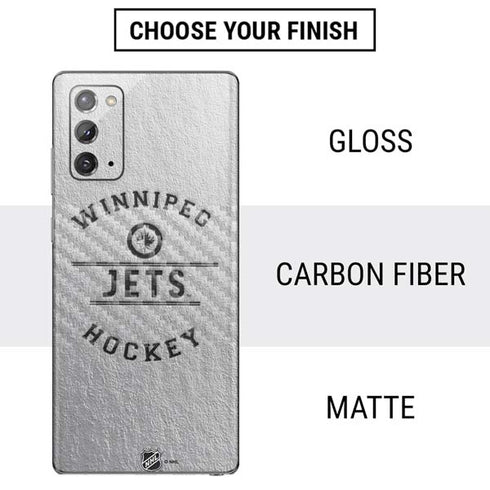 NHL Winnipeg Jets Black Text Galaxy Note20 5G Skin