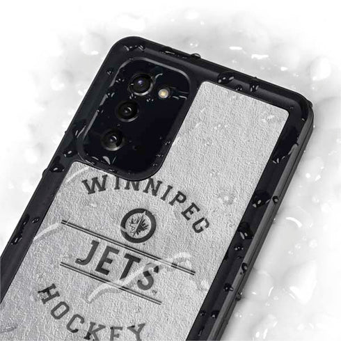 NHL Winnipeg Jets Black Text Galaxy Note20 5G Waterproof Case