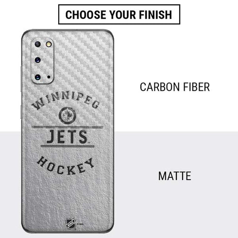 NHL Winnipeg Jets Black Text Galaxy S20 Skin