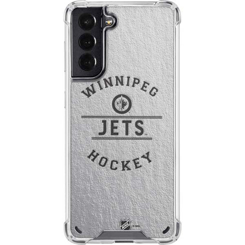 NHL Winnipeg Jets Black Text Galaxy S21 5G Clear Case