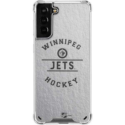 NHL Winnipeg Jets Black Text Galaxy S21 Plus 5G Clear Case