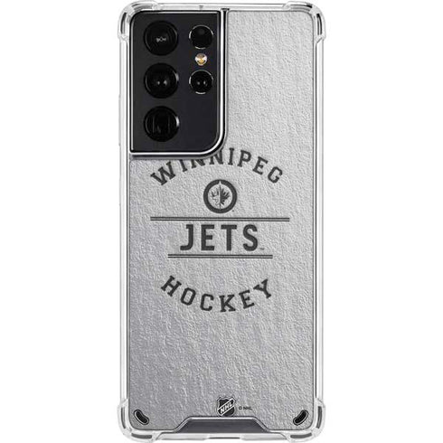 NHL Winnipeg Jets Black Text Galaxy S21 Ultra 5G Clear Case
