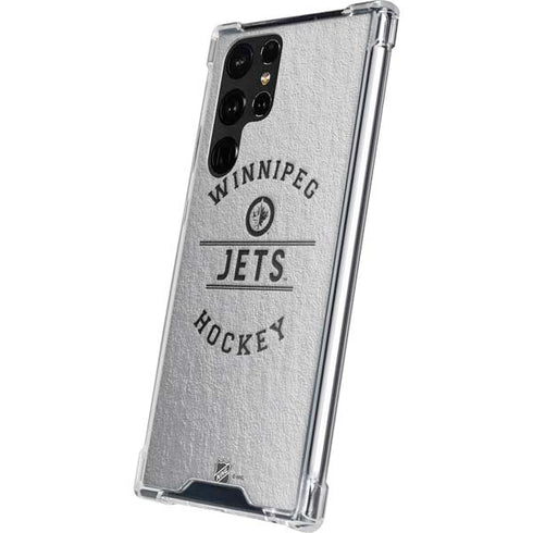 NHL Winnipeg Jets Black Text Galaxy S22 Ultra Clear Case