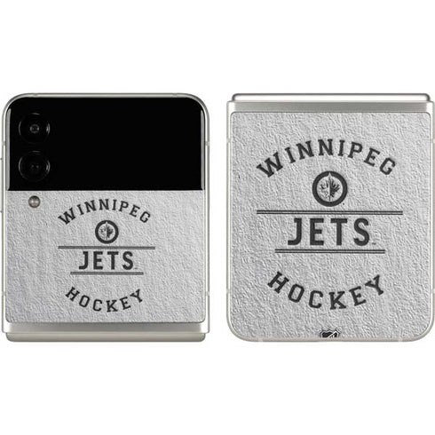 NHL Winnipeg Jets Black Text Galaxy Z Flip3 5G Skin