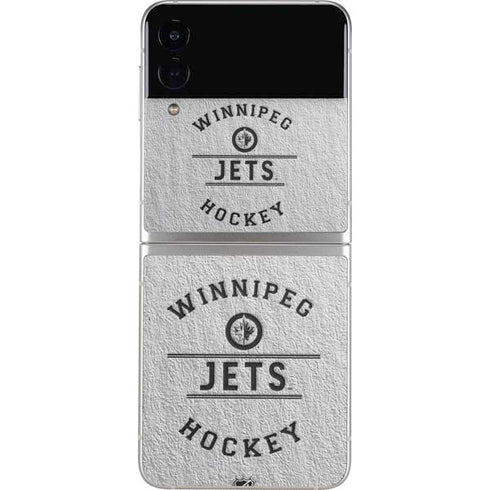 NHL Winnipeg Jets Black Text Galaxy Z Flip3 5G Skin