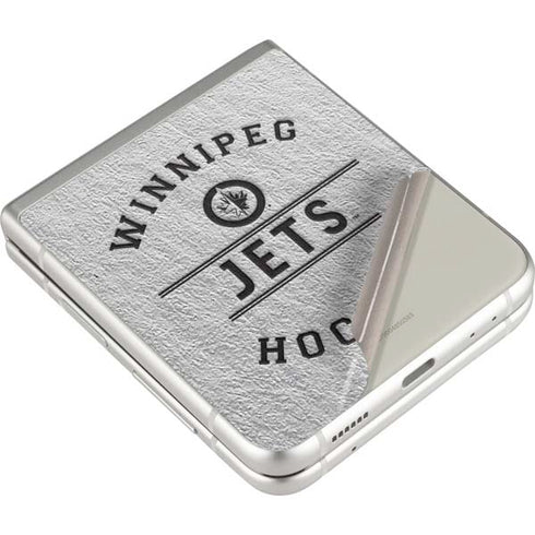 NHL Winnipeg Jets Black Text Galaxy Z Flip3 5G Skin