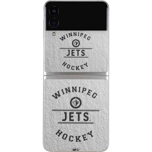 NHL Winnipeg Jets Black Text Galaxy Z Flip4 5G Skin