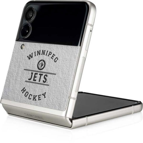NHL Winnipeg Jets Black Text Galaxy Z Flip4 5G Skin