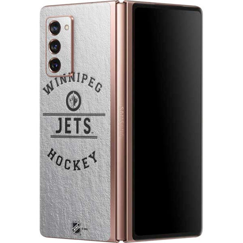 NHL Winnipeg Jets Black Text Galaxy Z Fold2 5G Skin