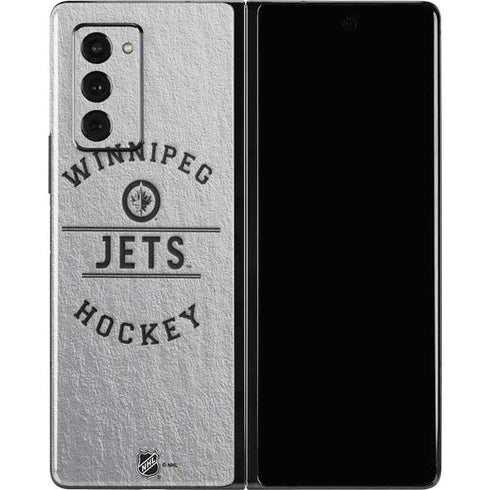 NHL Winnipeg Jets Black Text Galaxy Z Fold2 5G Skin