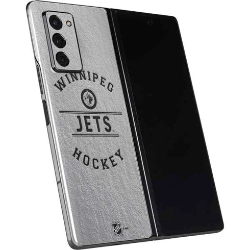 NHL Winnipeg Jets Black Text Galaxy Z Fold2 5G Skin