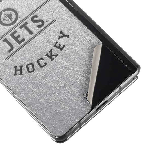 NHL Winnipeg Jets Black Text Galaxy Z Fold2 5G Skin