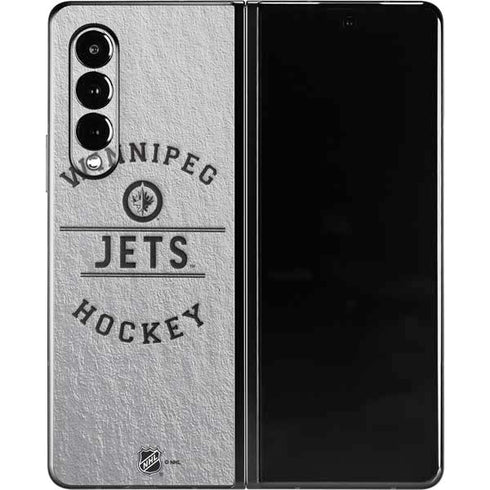 NHL Winnipeg Jets Black Text Galaxy Z Fold3 5G Skin