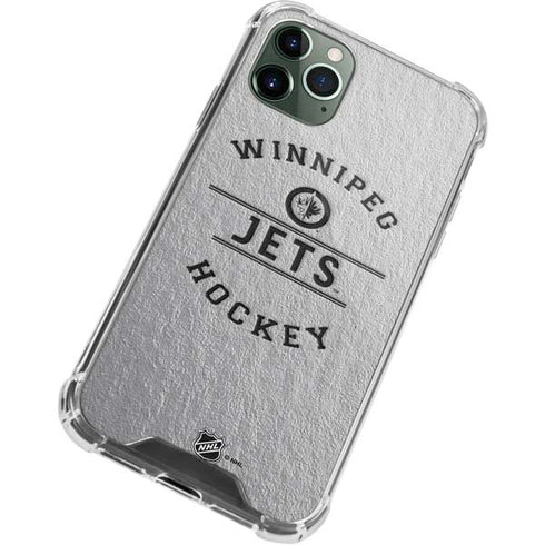 NHL Winnipeg Jets Black Text iPhone 12 Pro Clear Case