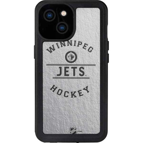 NHL Winnipeg Jets Black Text iPhone 13 Mini Waterproof Case