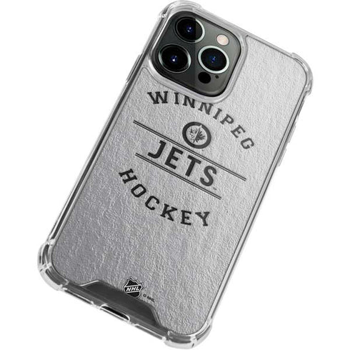 NHL Winnipeg Jets Black Text iPhone 13 Pro Clear Case