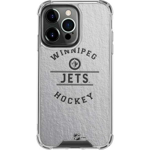 NHL Winnipeg Jets Black Text iPhone 15 Pro Clear Case