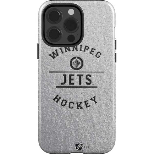 NHL Winnipeg Jets Black Text iPhone 15 Pro Impact Case