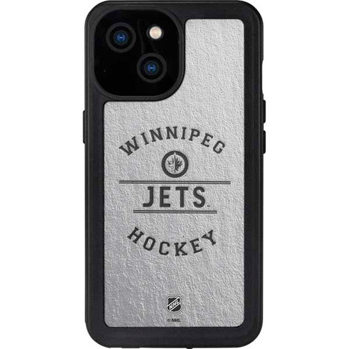 NHL Winnipeg Jets Black Text iPhone 15 Waterproof Case