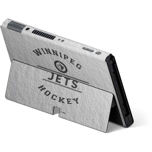NHL Winnipeg Jets Black Text Nintendo Switch OLED (2021) Skin