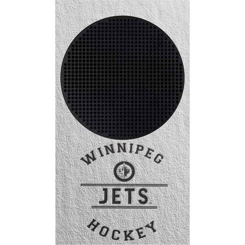 NHL Winnipeg Jets Black Text Xbox Series S Console Skin