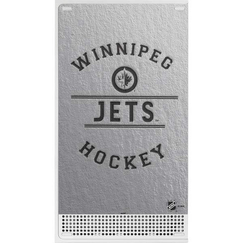 NHL Winnipeg Jets Black Text Xbox Series S Console Skin