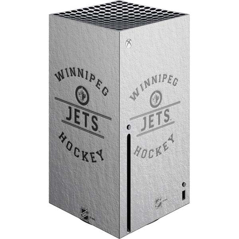 NHL Winnipeg Jets Black Text Xbox Series X Console Skin