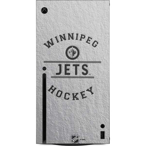 NHL Winnipeg Jets Black Text Xbox Series X Console Skin