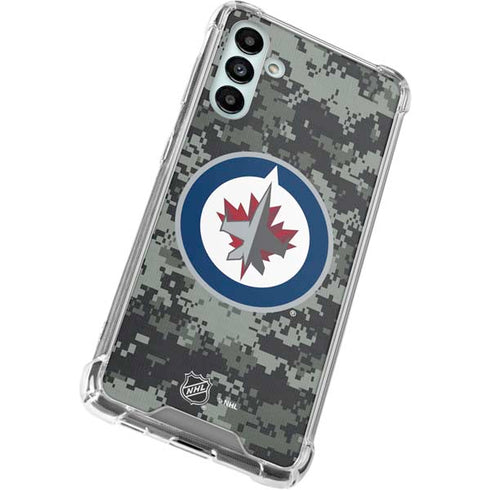 NHL Winnipeg Jets Camo Galaxy A13 5G Clear Case