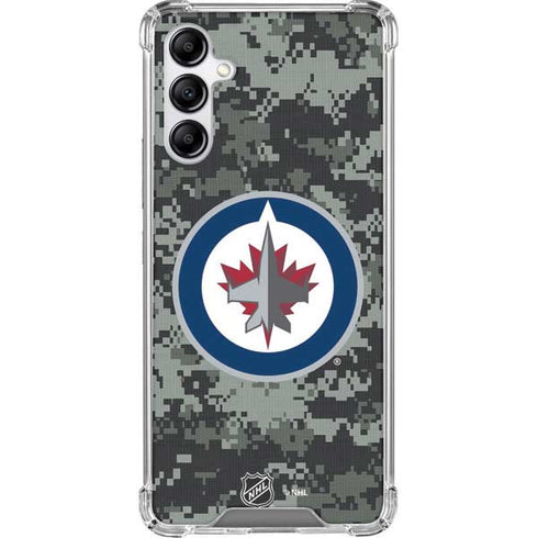 NHL Winnipeg Jets Camo Galaxy A14 5G Clear Case