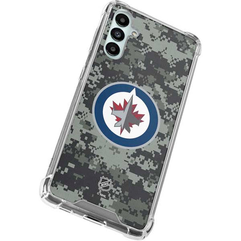 NHL Winnipeg Jets Camo Galaxy A15 5G Clear Case